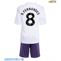Camisa de time de futebol Manchester United Bruno Fernandes #8 Replicas 2º Equipamento Infantil 2025-26 Manga Curta (+ Calças curtas)